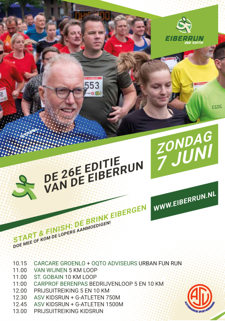 Doe zondag 7 juni mee aan de Eiberrun! 1