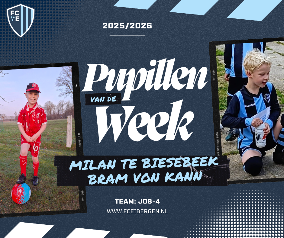 Pupillen van de week Heren 1: Milan te Biesebeek, Bram von Kann